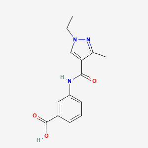 3-{[(1-ethyl-3-methyl-1H-pyrazol-4-yl)carbonyl]amino}benzoic acid