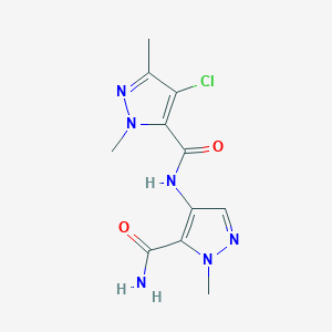 N-[5-(aminocarbonyl)-1-methyl-1H-pyrazol-4-yl]-4-chloro-1,3-dimethyl-1H-pyrazole-5-carboxamide