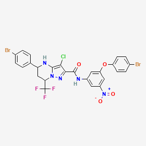 N-[3-(4-bromophenoxy)-5-nitrophenyl]-5-(4-bromophenyl)-3-chloro-7-(trifluoromethyl)-4,5,6,7-tetrahydropyrazolo[1,5-a]pyrimidine-2-carboxamide