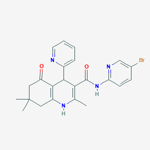 N-(5-bromo-2-pyridinyl)-2,7,7-trimethyl-5-oxo-4-(2-pyridinyl)-1,4,5,6,7,8-hexahydro-3-quinolinecarboxamide