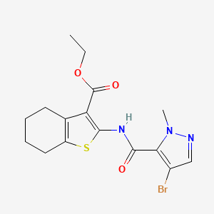 ethyl 2-{[(4-bromo-1-methyl-1H-pyrazol-5-yl)carbonyl]amino}-4,5,6,7-tetrahydro-1-benzothiophene-3-carboxylate