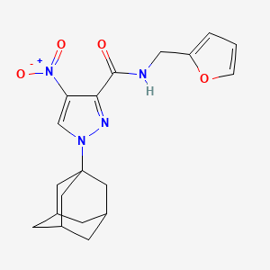 molecular formula C19H22N4O4 B4338932 1-(ADAMANTAN-1-YL)-N-[(FURAN-2-YL)METHYL]-4-NITRO-1H-PYRAZOLE-3-CARBOXAMIDE 