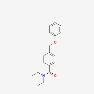 molecular formula C22H29NO2 B4338952 4-[(4-tert-butylphenoxy)methyl]-N,N-diethylbenzamide 