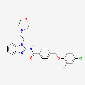 4-[(2,4-dichlorophenoxy)methyl]-N-{1-[2-(4-morpholinyl)ethyl]-1H-benzimidazol-2-yl}benzamide