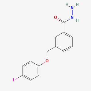 molecular formula C14H13IN2O2 B4339018 3-[(4-iodophenoxy)methyl]benzohydrazide 