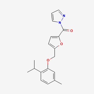 {5-[(2-ISOPROPYL-5-METHYLPHENOXY)METHYL]-2-FURYL}(1H-PYRAZOL-1-YL)METHANONE