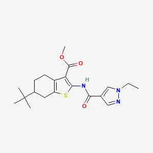 METHYL 6-(TERT-BUTYL)-2-{[(1-ETHYL-1H-PYRAZOL-4-YL)CARBONYL]AMINO}-4,5,6,7-TETRAHYDRO-1-BENZOTHIOPHENE-3-CARBOXYLATE