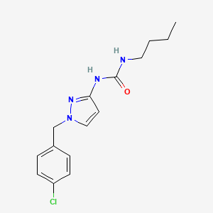 molecular formula C15H19ClN4O B4339094 N-butyl-N'-[1-(4-chlorobenzyl)-1H-pyrazol-3-yl]urea 