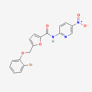 molecular formula C17H12BrN3O5 B4339147 5-[(2-bromophenoxy)methyl]-N-(5-nitropyridin-2-yl)furan-2-carboxamide 