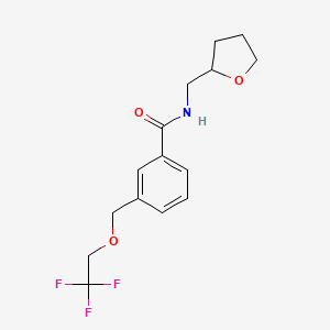 N-(oxolan-2-ylmethyl)-3-(2,2,2-trifluoroethoxymethyl)benzamide