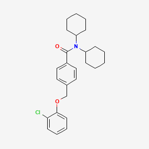 4-[(2-chlorophenoxy)methyl]-N,N-dicyclohexylbenzamide