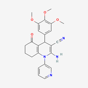 2-amino-5-oxo-1-(3-pyridinyl)-4-(3,4,5-trimethoxyphenyl)-1,4,5,6,7,8-hexahydro-3-quinolinecarbonitrile