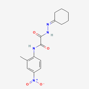 molecular formula C15H18N4O4 B4339170 2-(2-cyclohexylidenehydrazino)-N-(2-methyl-4-nitrophenyl)-2-oxoacetamide 