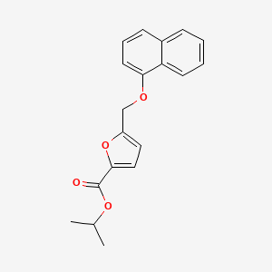 molecular formula C19H18O4 B4339182 isopropyl 5-[(1-naphthyloxy)methyl]-2-furoate 