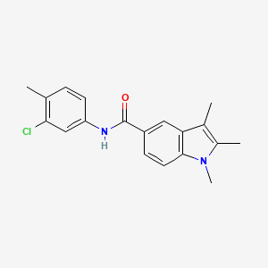 N-(3-chloro-4-methylphenyl)-1,2,3-trimethyl-1H-indole-5-carboxamide