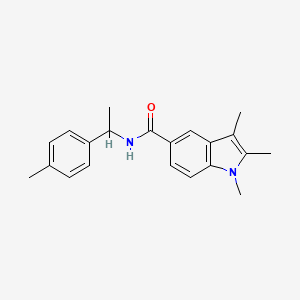 1,2,3-TRIMETHYL-N~5~-[1-(4-METHYLPHENYL)ETHYL]-1H-INDOLE-5-CARBOXAMIDE