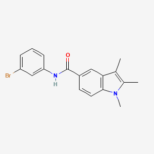 N-(3-bromophenyl)-1,2,3-trimethyl-1H-indole-5-carboxamide