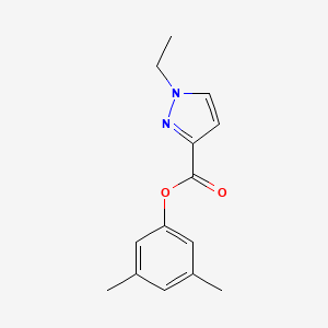 molecular formula C14H16N2O2 B4339281 3,5-dimethylphenyl 1-ethyl-1H-pyrazole-3-carboxylate 