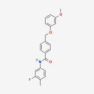 N-(3-fluoro-4-methylphenyl)-4-[(3-methoxyphenoxy)methyl]benzamide