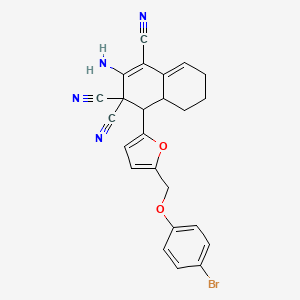 2-AMINO-4-{5-[(4-BROMOPHENOXY)METHYL]-2-FURYL}-3,3-DICYANO-4A,5,6,7-TETRAHYDRO-1(4H)-NAPHTHALENYL CYANIDE