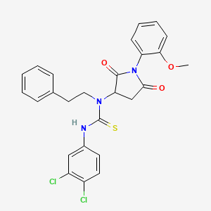 N'-(3,4-DICHLOROPHENYL)-N-[1-(2-METHOXYPHENYL)-2,5-DIOXOTETRAHYDRO-1H-PYRROL-3-YL]-N-PHENETHYLTHIOUREA