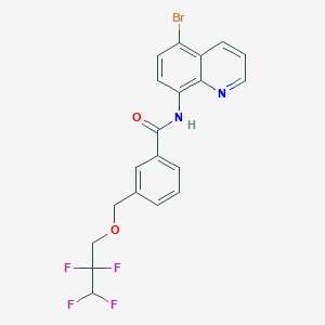 molecular formula C20H15BrF4N2O2 B4339404 N-(5-bromoquinolin-8-yl)-3-[(2,2,3,3-tetrafluoropropoxy)methyl]benzamide 