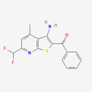 [3-amino-6-(difluoromethyl)-4-methylthieno[2,3-b]pyridin-2-yl](phenyl)methanone