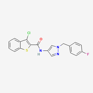 3-chloro-N-[1-(4-fluorobenzyl)-1H-pyrazol-4-yl]-1-benzothiophene-2-carboxamide