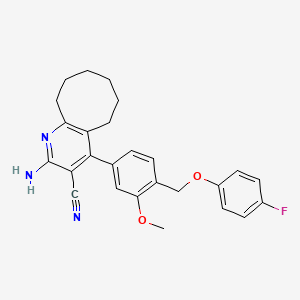 molecular formula C26H26FN3O2 B4339443 2-AMINO-4-{4-[(4-FLUOROPHENOXY)METHYL]-3-METHOXYPHENYL}-5,6,7,8,9,10-HEXAHYDROCYCLOOCTA[B]PYRIDIN-3-YL CYANIDE 