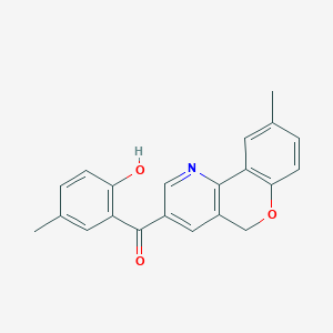 molecular formula C21H17NO3 B433945 (2-hydroxy-5-methylphenyl)(9-methyl-5H-chromeno[4,3-b]pyridin-3-yl)methanone CAS No. 651727-48-9
