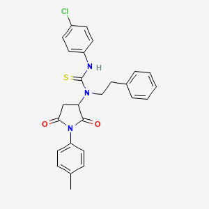 N'-(4-CHLOROPHENYL)-N-[1-(4-METHYLPHENYL)-2,5-DIOXOTETRAHYDRO-1H-PYRROL-3-YL]-N-PHENETHYLTHIOUREA