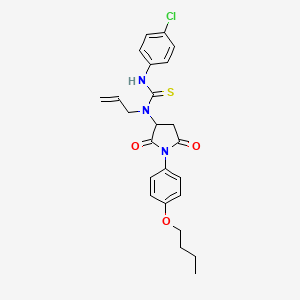 N-ALLYL-N-[1-(4-BUTOXYPHENYL)-2,5-DIOXOTETRAHYDRO-1H-PYRROL-3-YL]-N'-(4-CHLOROPHENYL)THIOUREA