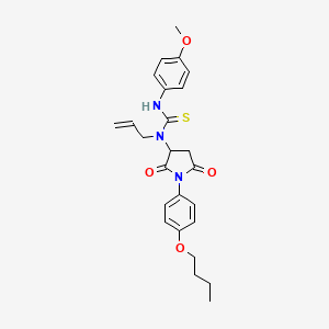 N-ALLYL-N-[1-(4-BUTOXYPHENYL)-2,5-DIOXOTETRAHYDRO-1H-PYRROL-3-YL]-N'-(4-METHOXYPHENYL)THIOUREA