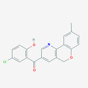 molecular formula C20H14ClNO3 B433948 (5-chloro-2-hydroxyphenyl)(9-methyl-5H-chromeno[4,3-b]pyridin-3-yl)methanone CAS No. 501911-21-3