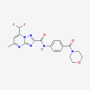 7-(difluoromethyl)-5-methyl-N-[4-(4-morpholinylcarbonyl)phenyl][1,2,4]triazolo[1,5-a]pyrimidine-2-carboxamide