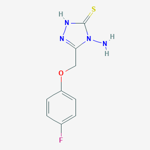 molecular formula C9H9FN4OS B433954 4-amino-5-[(4-fluorophenoxy)methyl]-4H-1,2,4-triazole-3-thiol CAS No. 634157-05-4