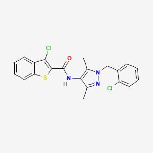 3-chloro-N-[1-(2-chlorobenzyl)-3,5-dimethyl-1H-pyrazol-4-yl]-1-benzothiophene-2-carboxamide