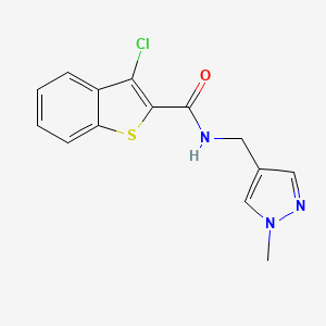 3-chloro-N-[(1-methyl-1H-pyrazol-4-yl)methyl]-1-benzothiophene-2-carboxamide