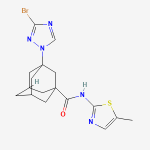 3-(3-bromo-1H-1,2,4-triazol-1-yl)-N-(5-methyl-1,3-thiazol-2-yl)-1-adamantanecarboxamide