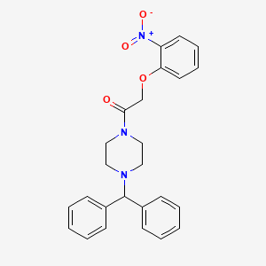 molecular formula C25H25N3O4 B4339591 1-(diphenylmethyl)-4-[(2-nitrophenoxy)acetyl]piperazine 