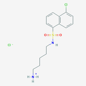 molecular formula C15H20Cl2N2O2S B043396 N-(5-氨基戊基)-5-氯-1-萘磺酰胺盐酸盐 CAS No. 61714-24-7