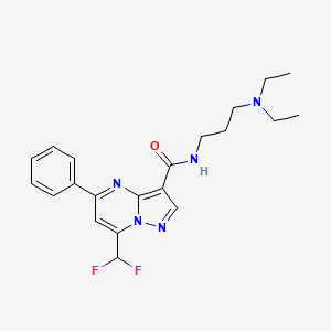 N-[3-(diethylamino)propyl]-7-(difluoromethyl)-5-phenylpyrazolo[1,5-a]pyrimidine-3-carboxamide