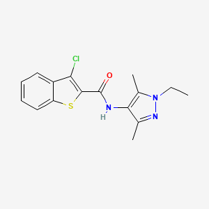 3-chloro-N-(1-ethyl-3,5-dimethyl-1H-pyrazol-4-yl)-1-benzothiophene-2-carboxamide