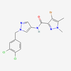 4-bromo-N-[1-(3,4-dichlorobenzyl)-1H-pyrazol-4-yl]-1,5-dimethyl-1H-pyrazole-3-carboxamide