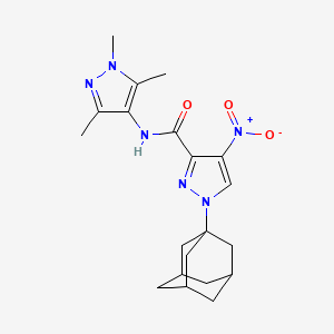 1-(1-adamantyl)-4-nitro-N-(1,3,5-trimethyl-1H-pyrazol-4-yl)-1H-pyrazole-3-carboxamide