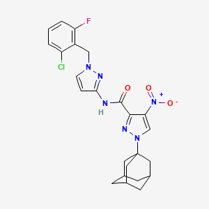 1-(1-adamantyl)-N-[1-(2-chloro-6-fluorobenzyl)-1H-pyrazol-3-yl]-4-nitro-1H-pyrazole-3-carboxamide