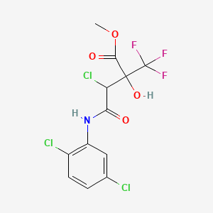 molecular formula C12H9Cl3F3NO4 B4339749 methyl 3-chloro-4-(2,5-dichloroanilino)-2-hydroxy-4-oxo-2-(trifluoromethyl)butanoate 