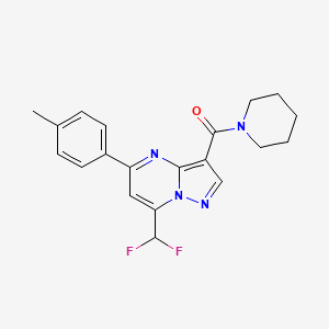 [7-(DIFLUOROMETHYL)-5-(4-METHYLPHENYL)PYRAZOLO[1,5-A]PYRIMIDIN-3-YL](PIPERIDINO)METHANONE