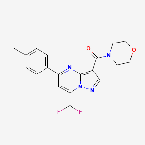 molecular formula C19H18F2N4O2 B4339866 [7-(Difluoromethyl)-5-(4-methylphenyl)pyrazolo[1,5-a]pyrimidin-3-yl](morpholin-4-yl)methanone 