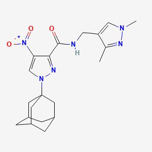 1-(1-adamantyl)-N-[(1,3-dimethyl-1H-pyrazol-4-yl)methyl]-4-nitro-1H-pyrazole-3-carboxamide